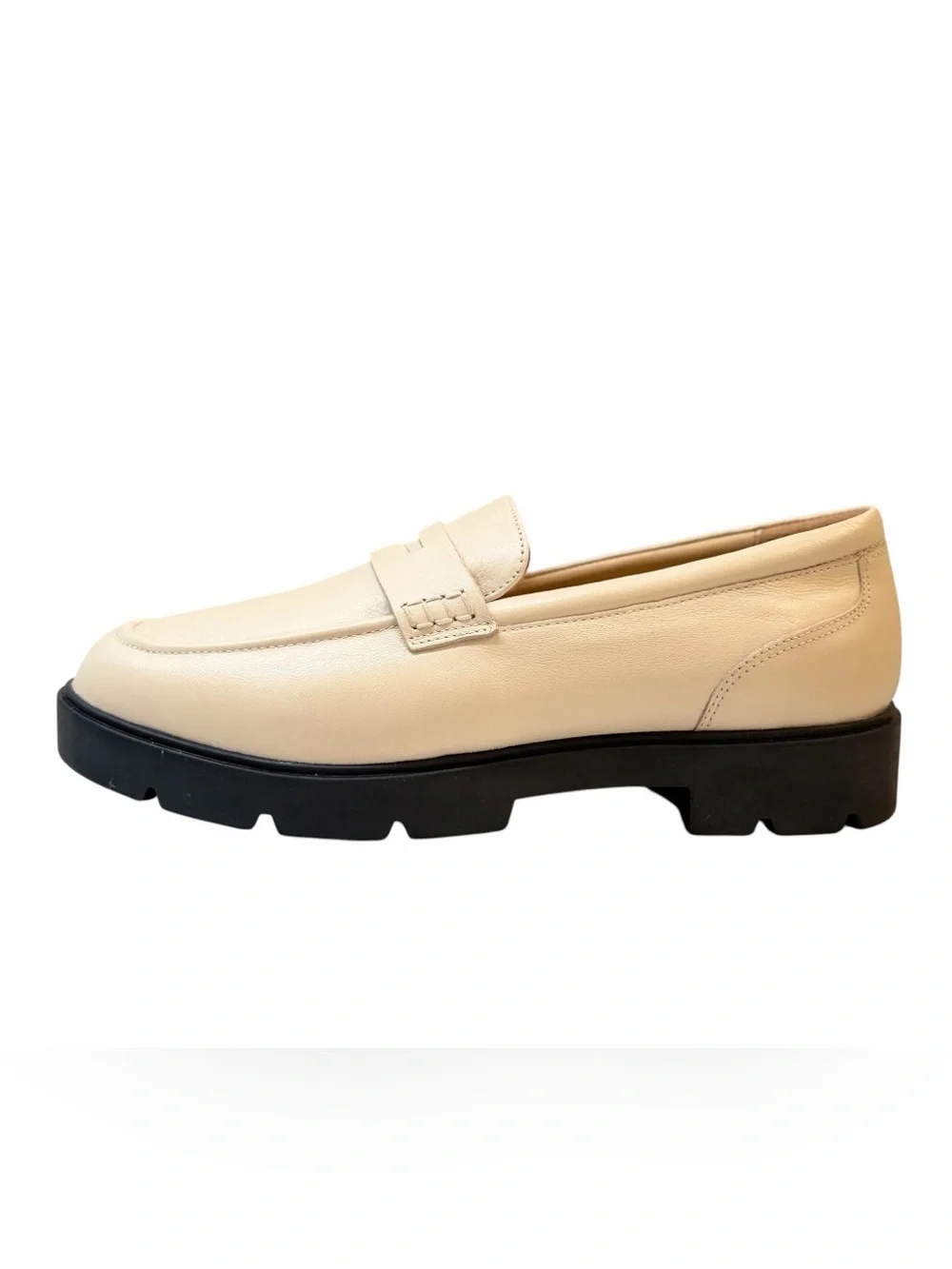 ABEO Boulevard Sand Leather Lug Sole Loafers 8.5 Neutral $180